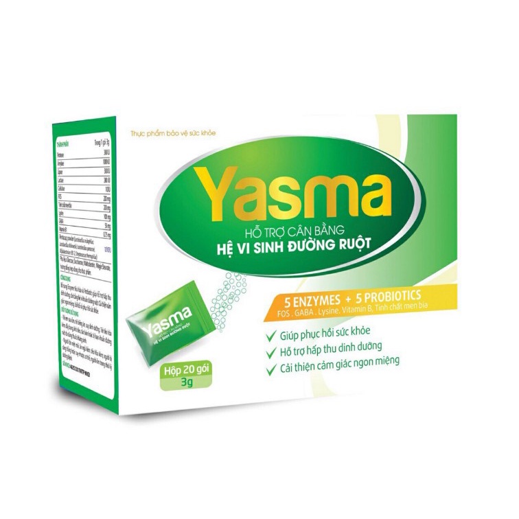 Combo 2 hộp Men vi sinh Yasma hộp 3g/20goi