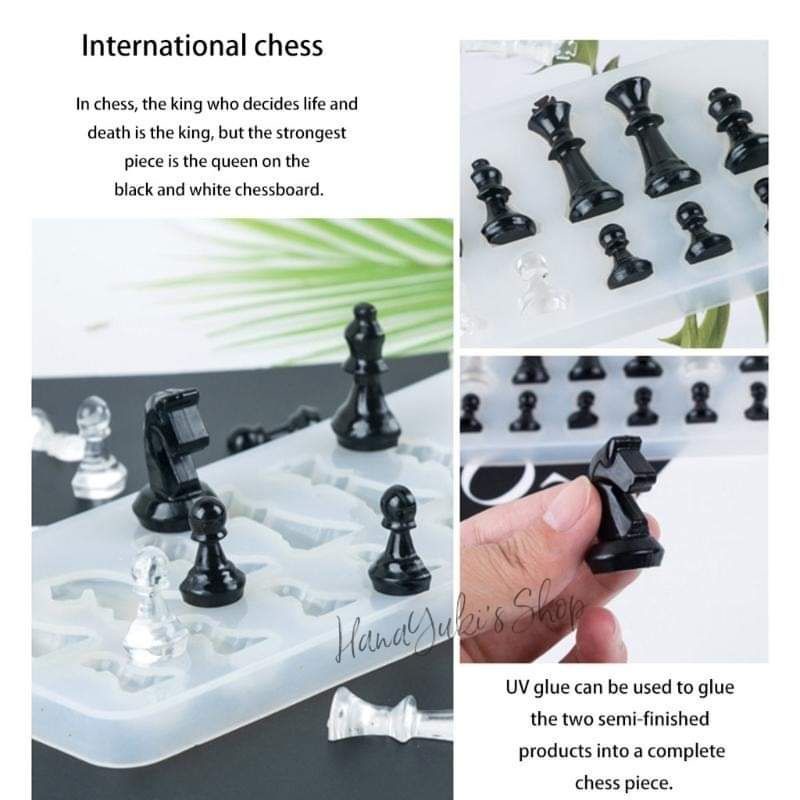 Khuôn Cờ Vua - Chess Mold - sử dụng trong sáng tạo nghệ thuật Resin , Jesmonite