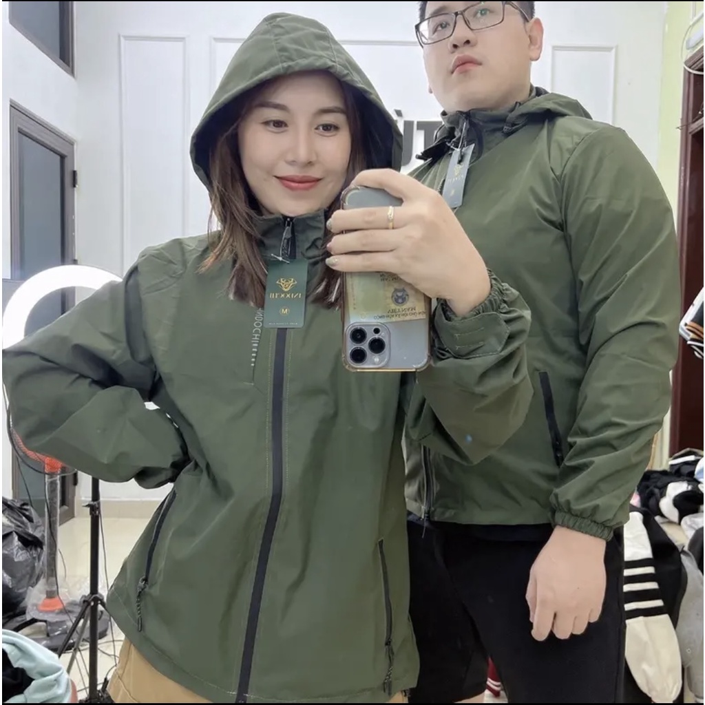 Áo Khoác Gió Nam Nữ 2 Lớp Chống Nước - Áo Gió Đôi Bigsize Nam Nữ 2022