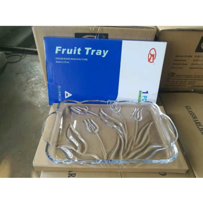 GIÁ SỈ TẠI XƯỞNG Đĩa khay thủy tinh chữ nhật đựng cốc ly chén màu trắng