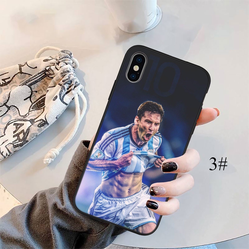 Ốp điện thoại silicon mềm hình cầu thủ bóng đá Messi Ne28 thích hợp cho Iphone 5 5s 6 6s 7 8 11 Pro Max Plus Se Xr