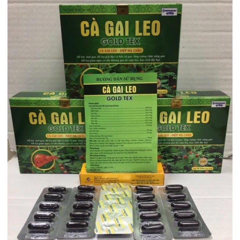 Cà Gai Leo gold tex Giải Độc Rượu - Bảo Vệ Gan, bổ gan mát gan, giải độc, tăng cường chức năng gan( 50 viên)