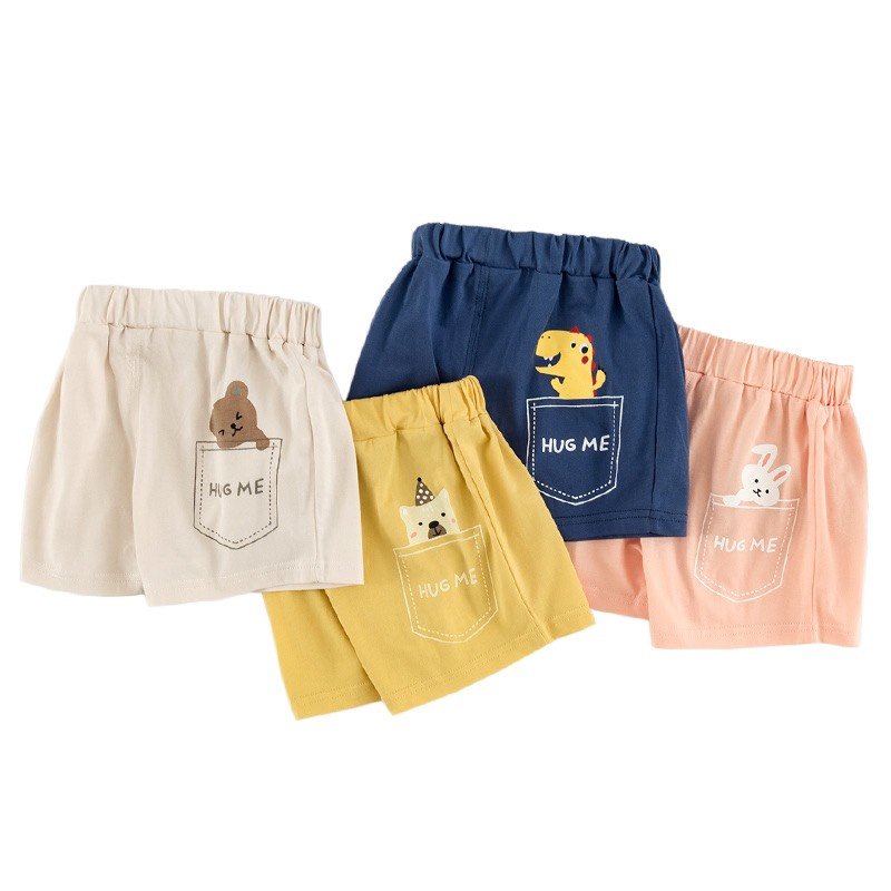 Quần Short Bé Trai Quần Đùi Trẻ Em Thú Hoạt Hình Vải Cotton Cao Cấp Co Giãn 4 Chiều Cho Bé 8-17kg sâu shop