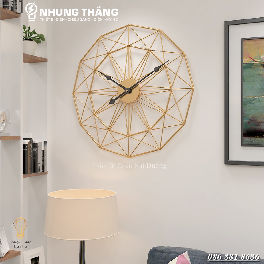 Đồng Hồ Treo Tường Vintage DH-98 - Trang Trí Nghệ Thuật Cao Cấp - Kiểu Dáng Hiện Đại , Sang Trọng - Đường Kính 60cm