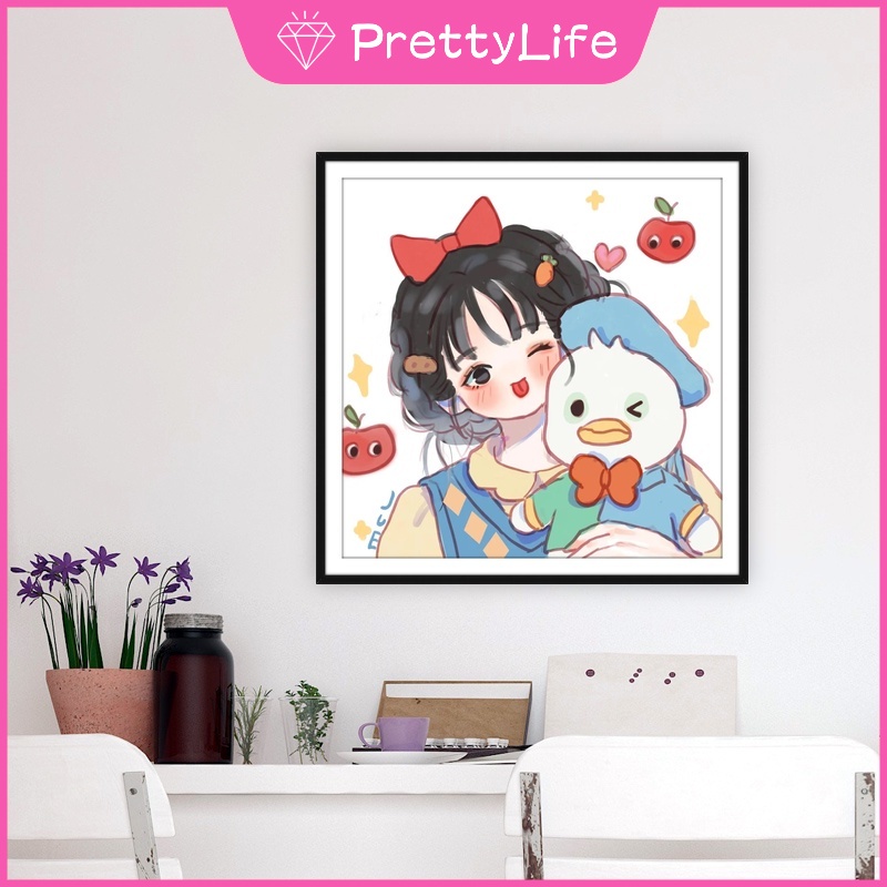 Bộ Tranh Đính Đá 5D Tự Làm Hình Nhân Vật Disney 30x30cm