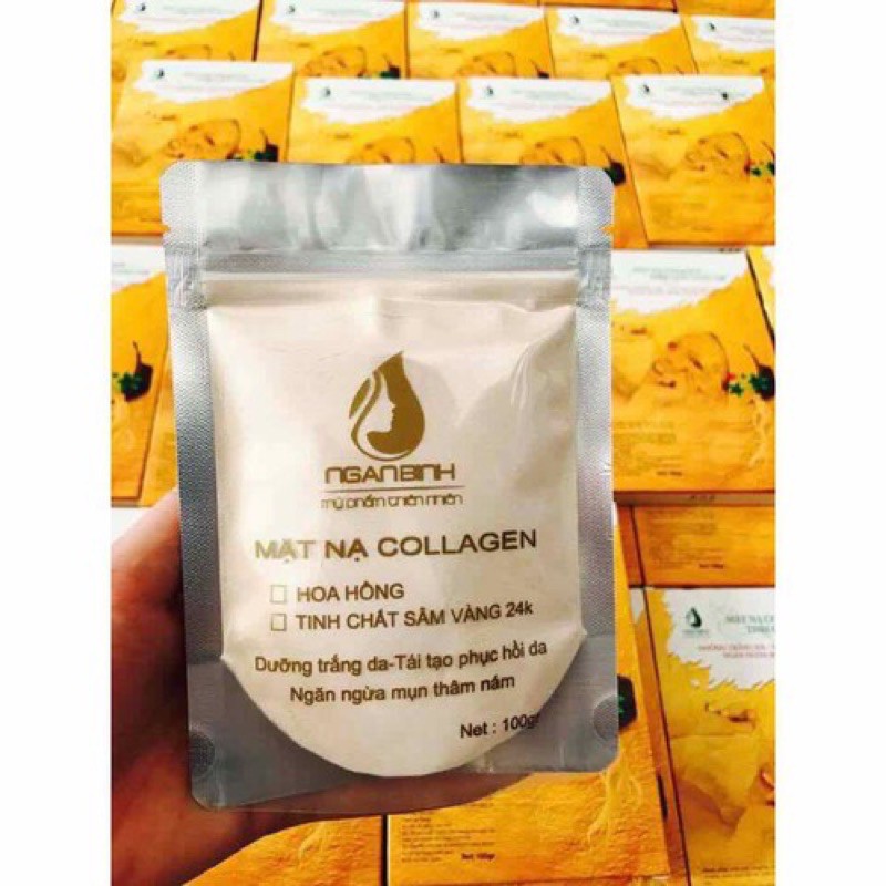 BỘT ĐẮP MẶT NẠ VÀNG COLLAGEN TINH CHẤT VÀNG 100GR