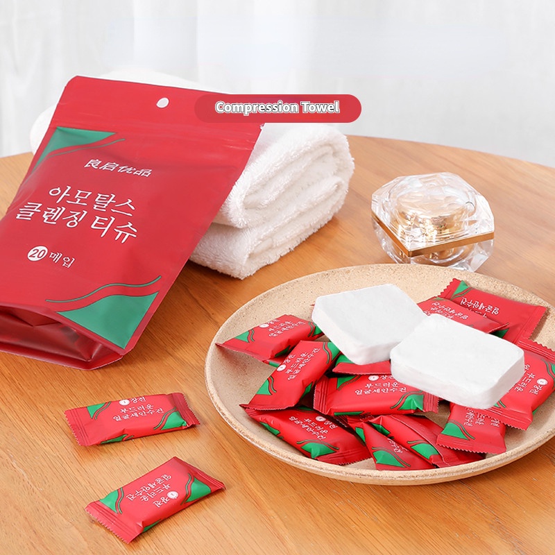 Khăn Tắm Cotton Nén Dùng Một Lần Kích Thước 4 Size