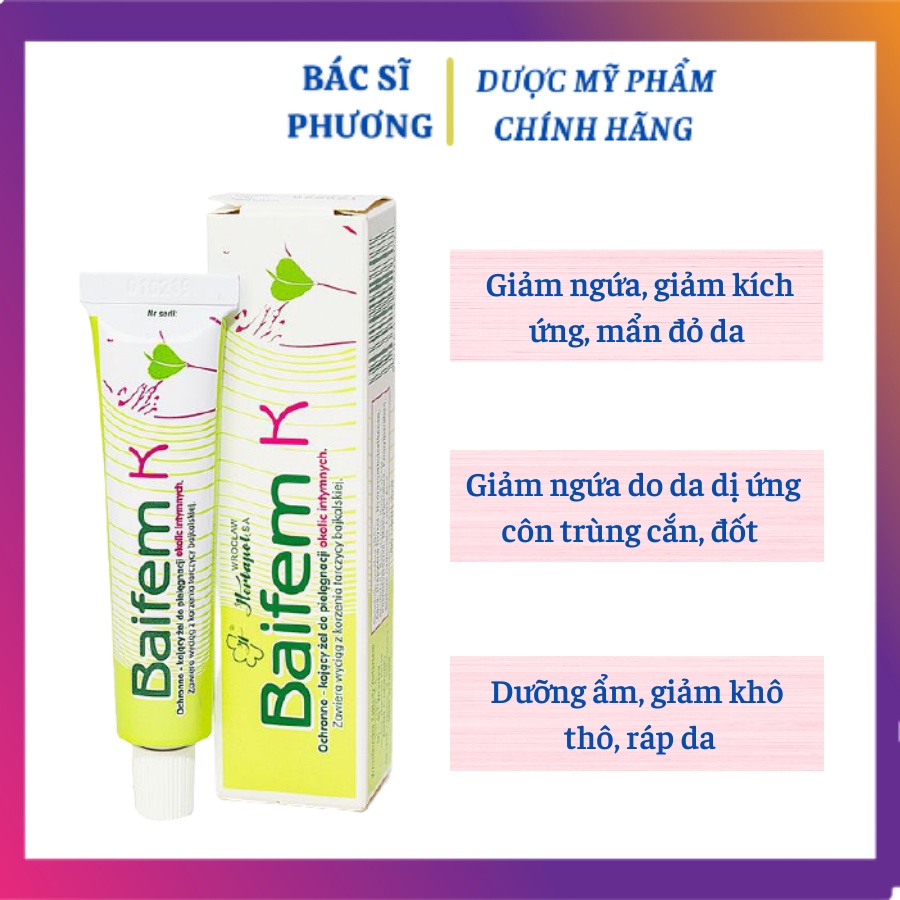 Baifem K - Gel Hoàng cầm bảo vệ dịu nhẹ