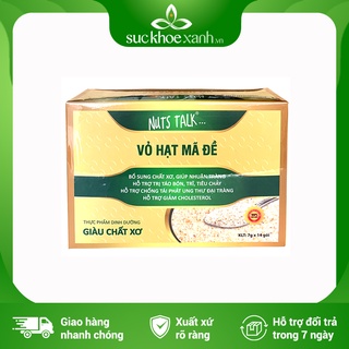 Vỏ Hạt Mã đề Psyllium - Nhập khẩu Ấn Độ chính hãng hỗ trợ giảm táo bón (Hộp 14 Gói x 7g)