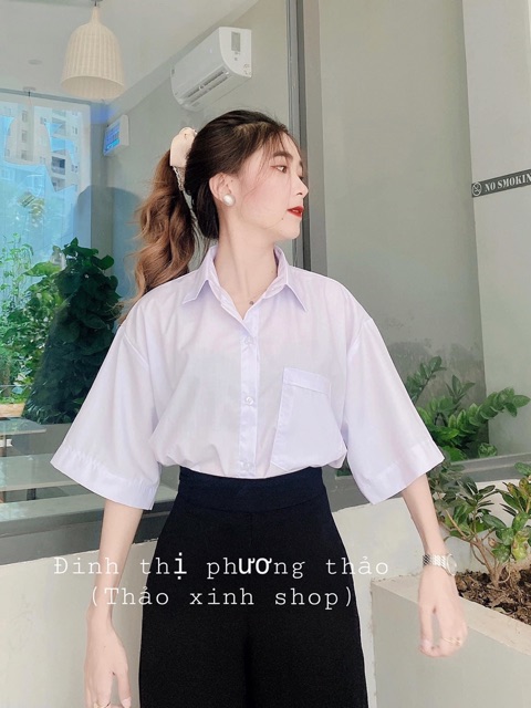 🩸Set Quần Suông + Sơ Mi Kate 1 Túi