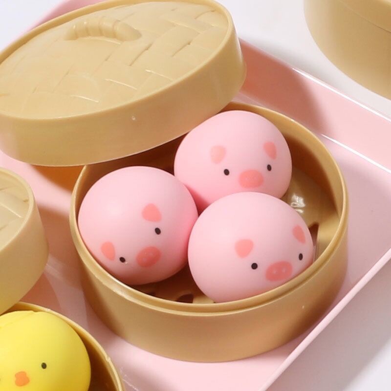 Đồ chơi nắn bóp đàn hồi giảm căng thẳng hình bánh bao nhiều kiểu tùy chọn thích hợp các bé
