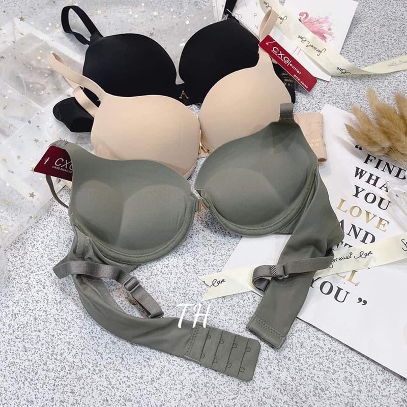 Áo Lót Nữ  A17 Siêu Đẩy Ngực, Mút Kép Trơn Có Gọng