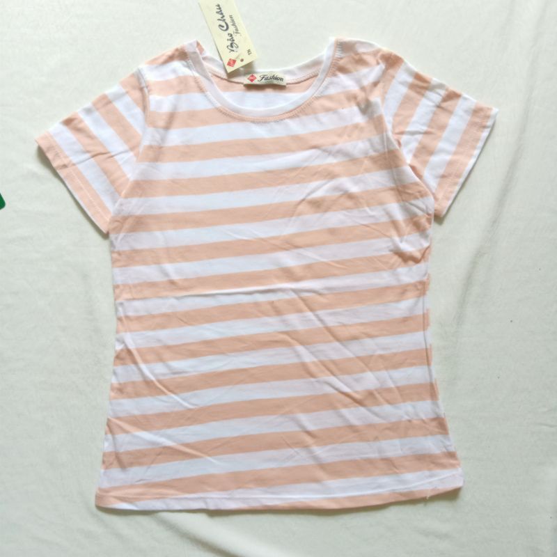 Áo Thun Nữ Tay Ngắn Cổ Tròn Sọc Ngang Chất Vải Cotton Giấy Nhẹ,mát