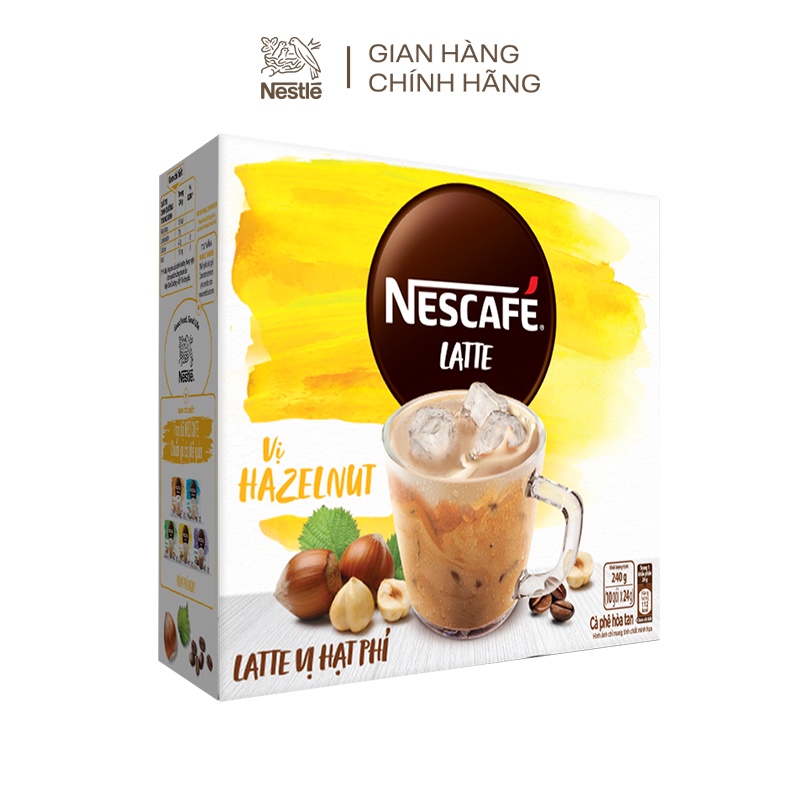 Combo 4 hộp Nescafé bao bì mới:Latte hạt phỉ+Latte hạnh nhân+Cappuccino caramel+Cappuccino dừa | BigBuy360 - bigbuy360.vn