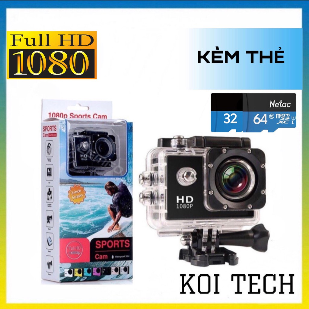 Camera Hành Trình Xe Máy A9 Giá Rẻ, kèm vỏ Chống Nước & phụ kiện - Quay Phim 1080P