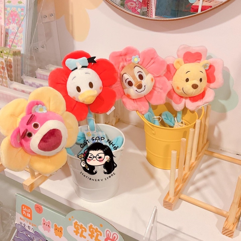 Cành hoa gấu bông chính hãng disney gấu dâu hot trend 2022
