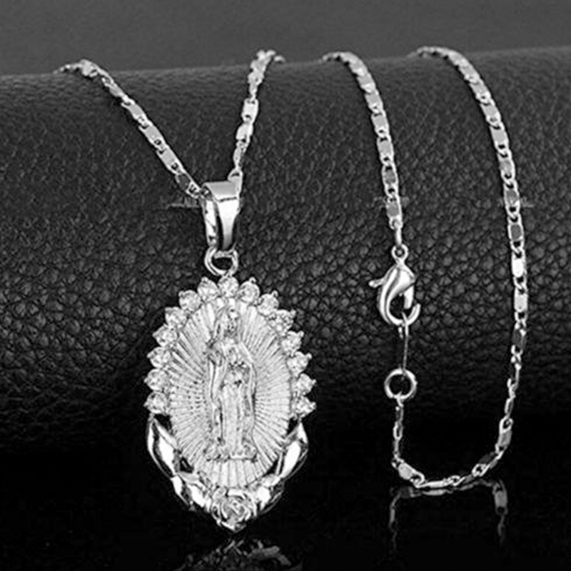 Dây chuyền xi mạ mặt hình Đức Mẹ cho người theo đạo