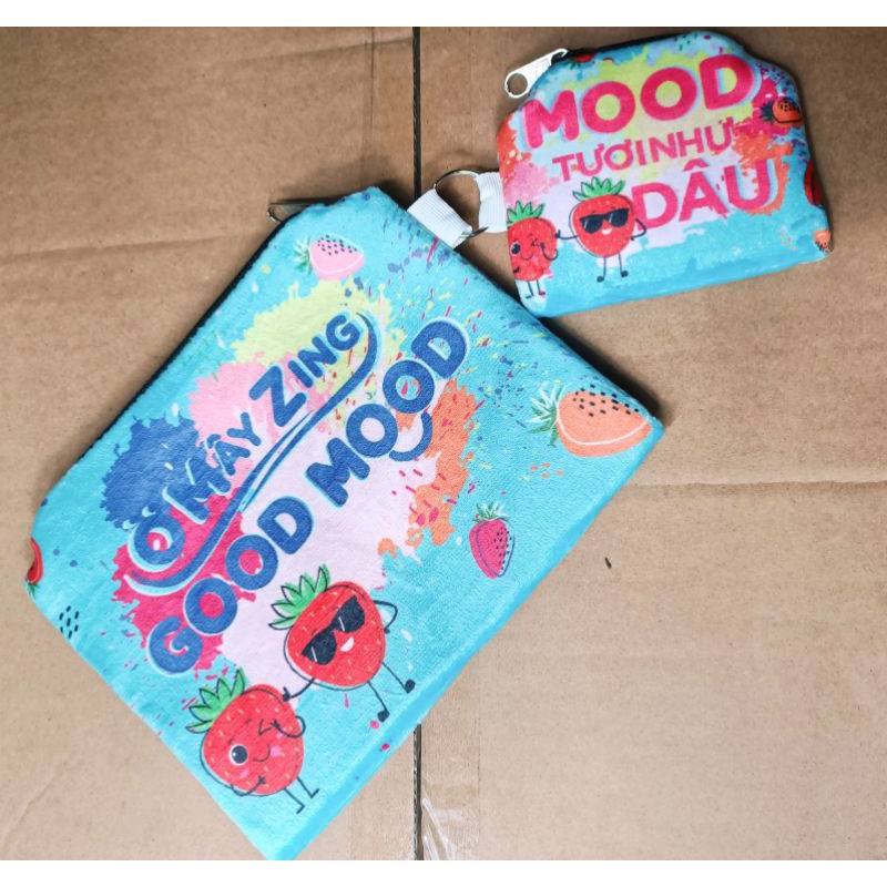 Túi Đựng Mỹ Phẩm Nhung Mịn Good Mood
