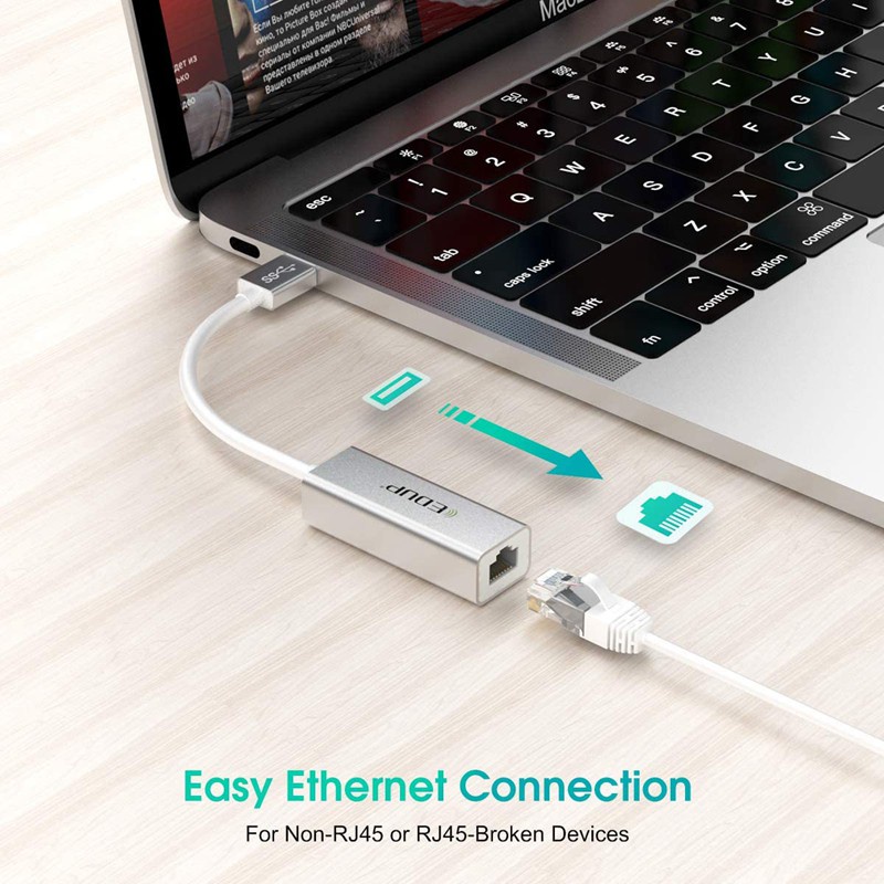 EDUP USB to Ethernet Adapter,Portable USB 3.0 to 10/100/1000 Gigabit Ethernet RJ45 LAN Network Adapter