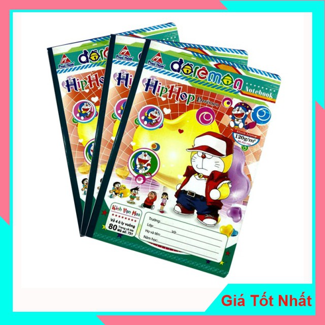 Tập Vở Học Sinh 4 Ô Ly Kính Vạn Hoa 48 Trang Doraemon 750