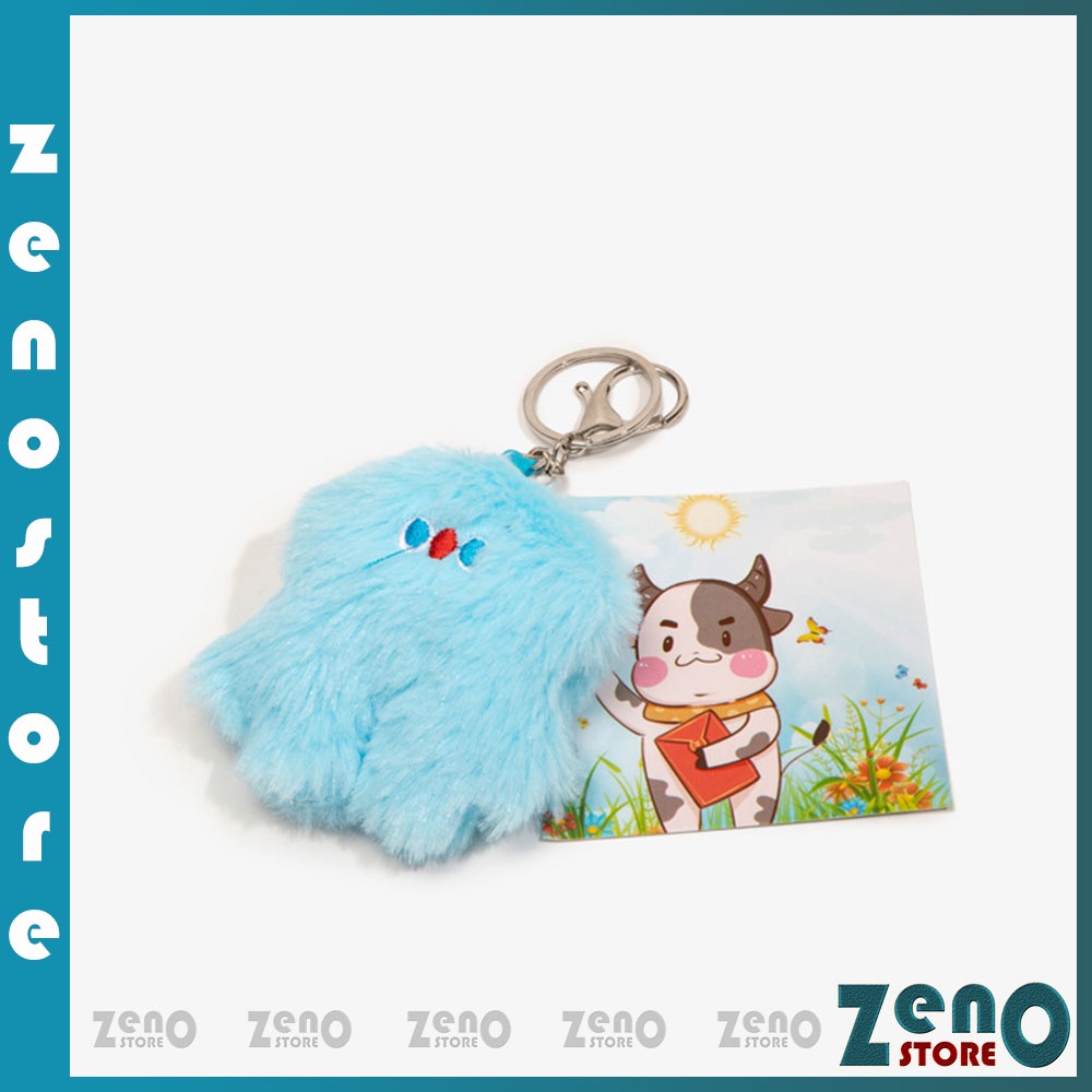 Móc khóa yêu tinh kute nhiều màu, móc treo balo, có khoen tròn và  snap hook