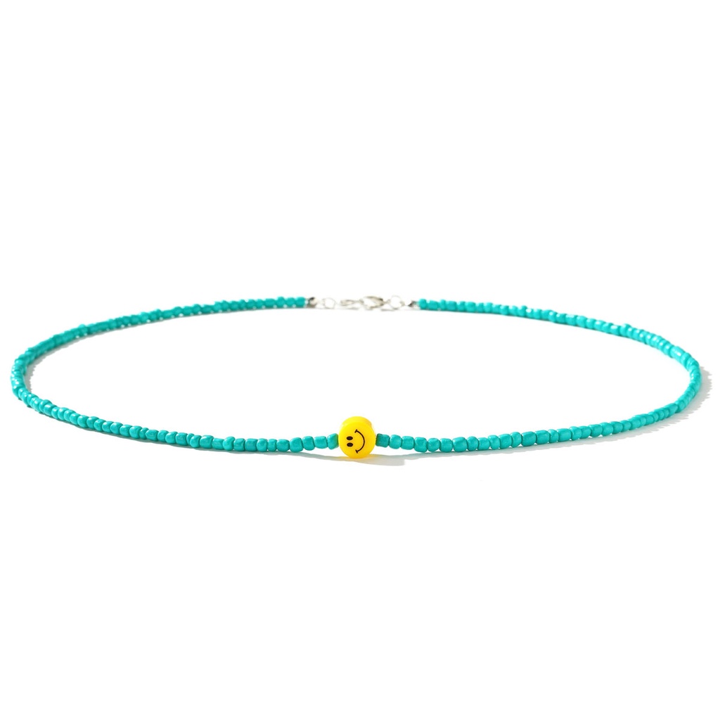 Vòng cổ hạt mặt cười đầy màu sắc làm bằng tay cho nam và nữ Chuỗi mặt nạ chống rụng