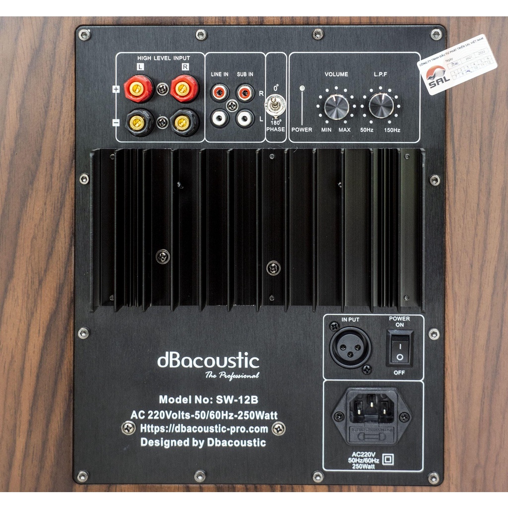Loa sub dBacoustic SW12B, loa siêu trầm điện sw12b bass 30 công suất 250W
