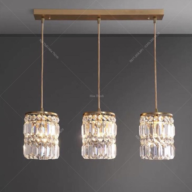 Đèn thả thuỷ tinh bộ 3 đèn