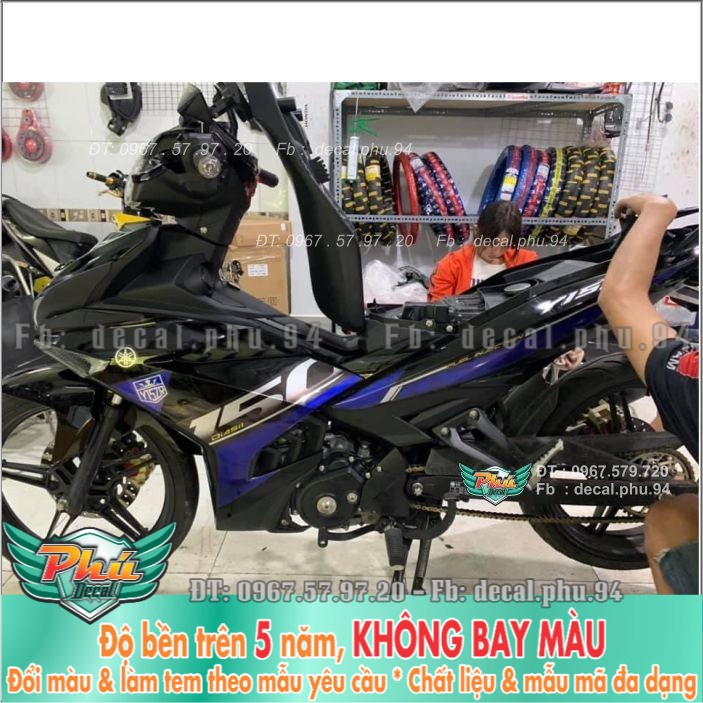 Tem rời Exciter 150 Y15ZR Xanh đen (X) -1