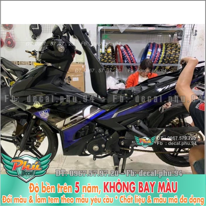 Tem rời Exciter 150 Y15ZR Xanh đen (X)