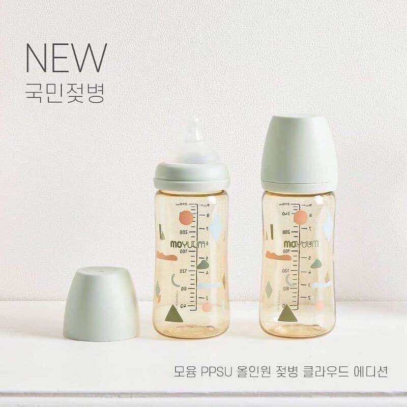 Bình sữa moyuum họa tiết mới 170ml 270ml