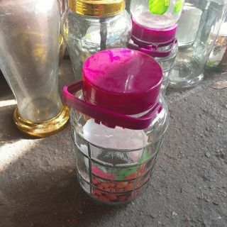 Lọ thủy tinh 5 lít quai tím