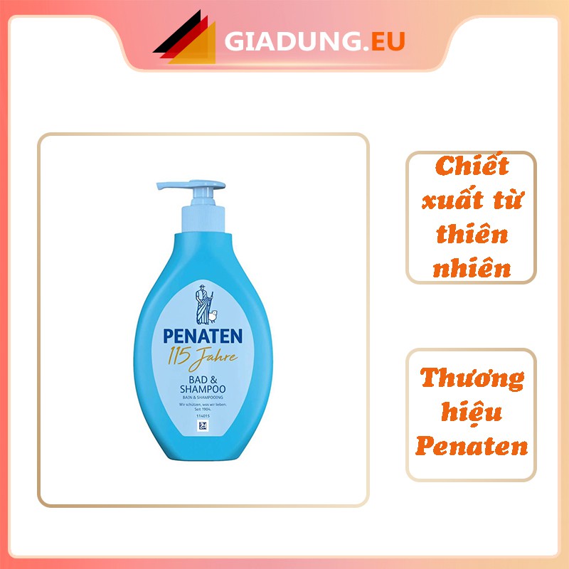 [NHẬP ĐỨC] Sữa tắm gội trẻ em Penaten Bad &amp; Shampoo 2in1, 400 ml