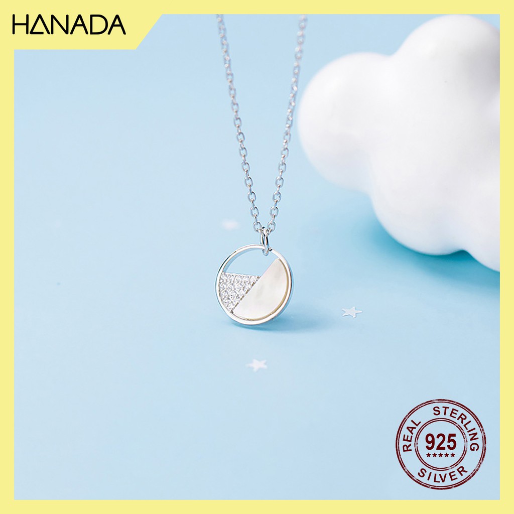 Dây Chuyền Bạc 925 Hanada N1234.N.X.S.380. 0609 Vòng Tròn Đá