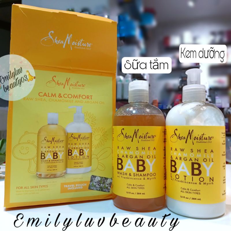 Lotion Dưỡng Thể Shea Moisture Chamomile Hoa Cúc 384ml cho bé yêu