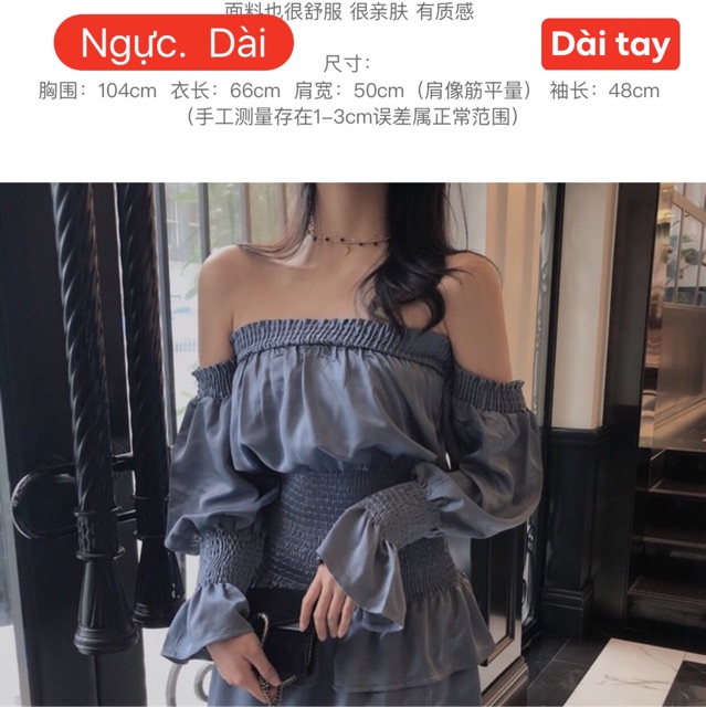 (Sẵn) Váy trễ vai dài tay tiểu thư / Đầm body bèo tầng ( có ảnh thật ) | BigBuy360 - bigbuy360.vn