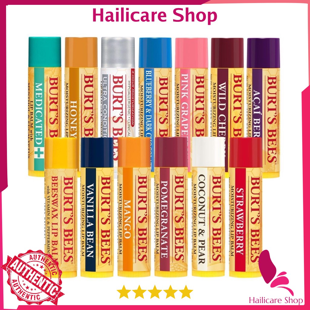 [Nhập Mỹ] Son Dưỡng Môi Burt’s Bees Moisturizing Lip Balm