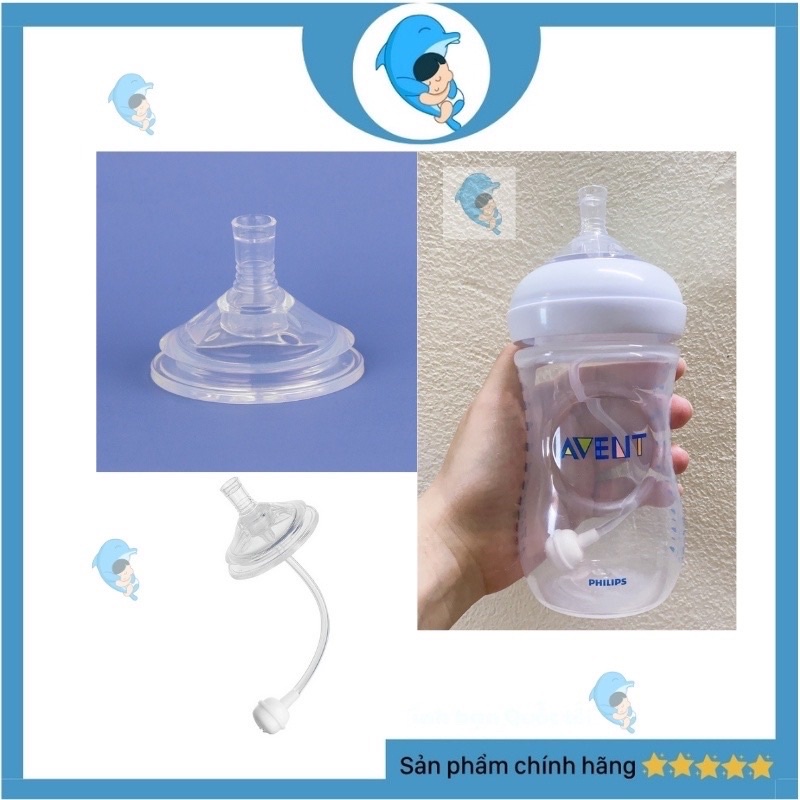 Set ống hút và tay cầm cho bình sữa Avent và He gen