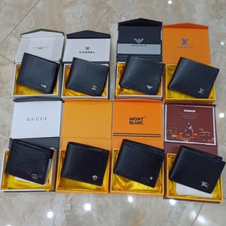 VÍ NAM  DA BÒ FULL BOX HUGO BO$$ SIÊU ĐẸP DÁNG NGANG 12X10CM - BÓP DA NAM