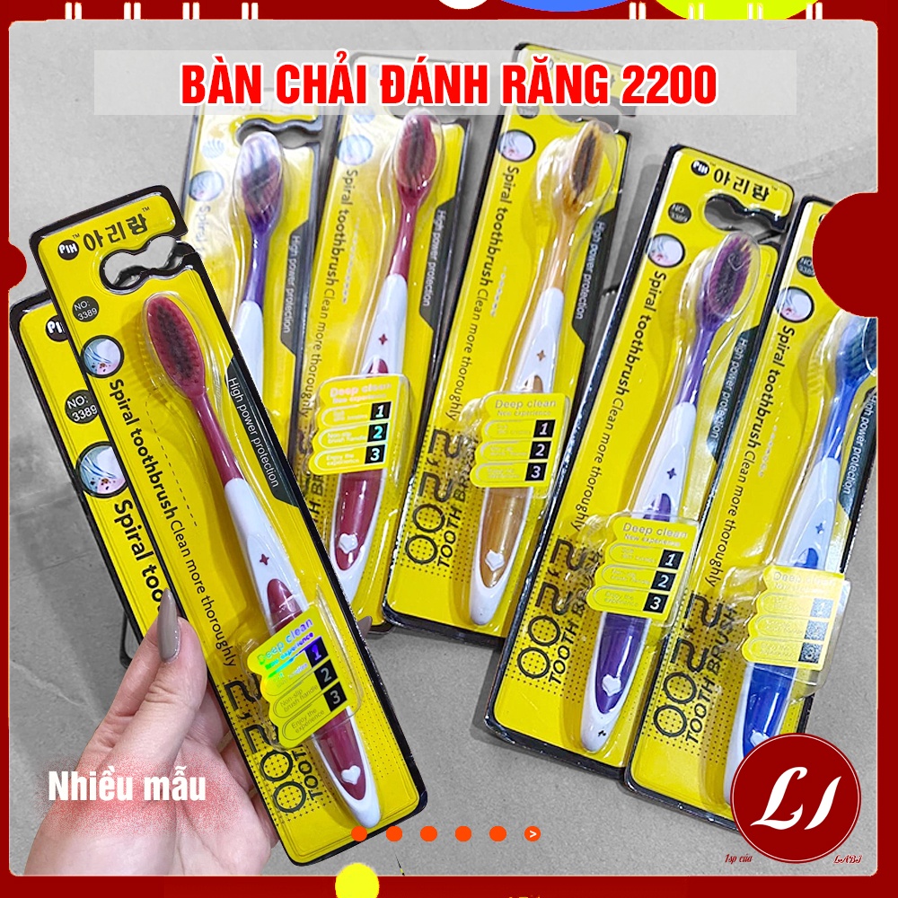 Combo 3 Bàn chải đánh răng người lớn đầu lông mềm tiện lợi
