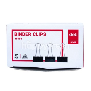 Kẹp bướm đen 25mm deli 38564