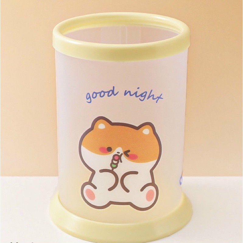 Hộp Bút Học Sinh 🍎 Ống Cắm Bút In Hình Thú Dễ Thương