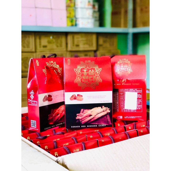 Kẹo hồng sâm Sobeak Hộp 200g