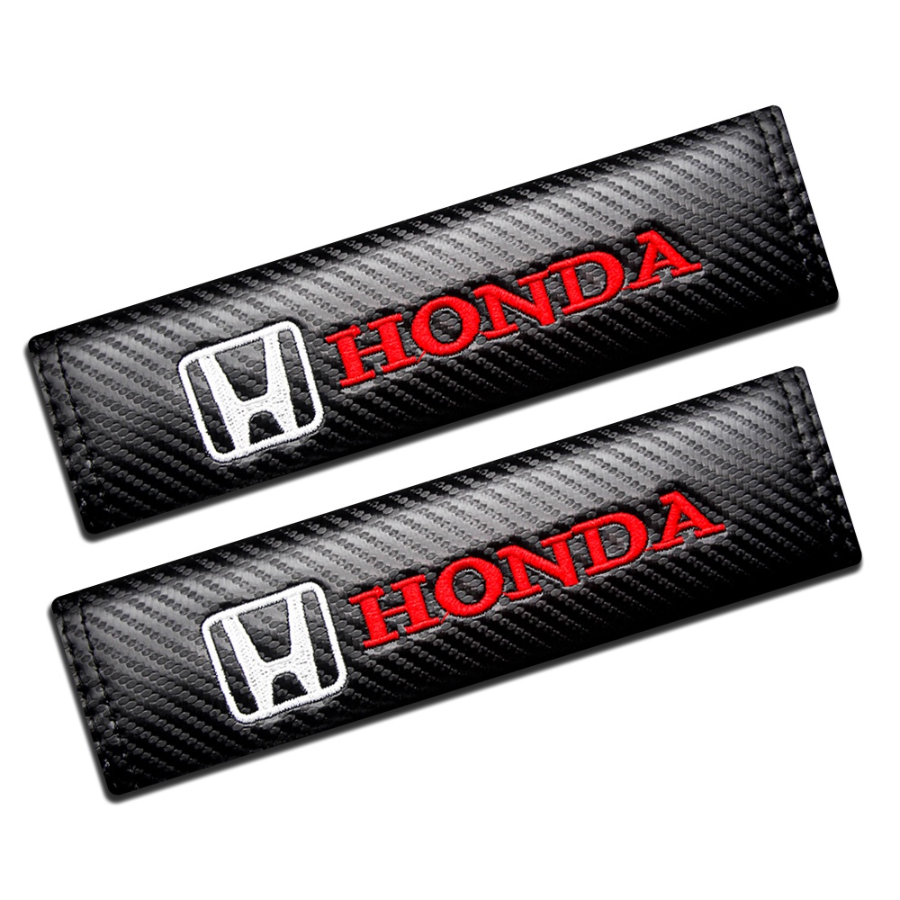 Set 2 Vỏ Bọc Dây Đai An Toàn Bằng Sợi Carbon Cho Xe Hơi Honda Mugen Power City Civic BRV Jazz Crv Hrv Fit odyssey