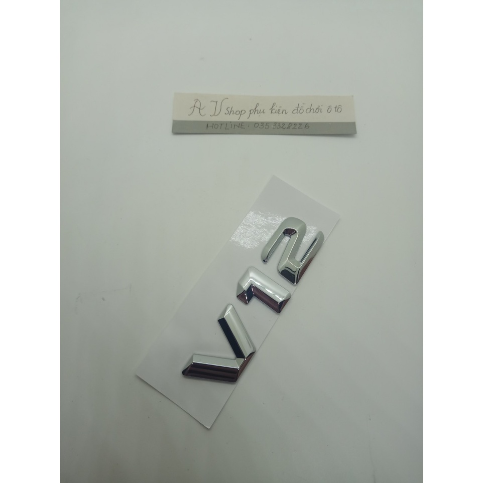 Miếng Dán Trang Trí Xe Hơi V12 độ mercedes