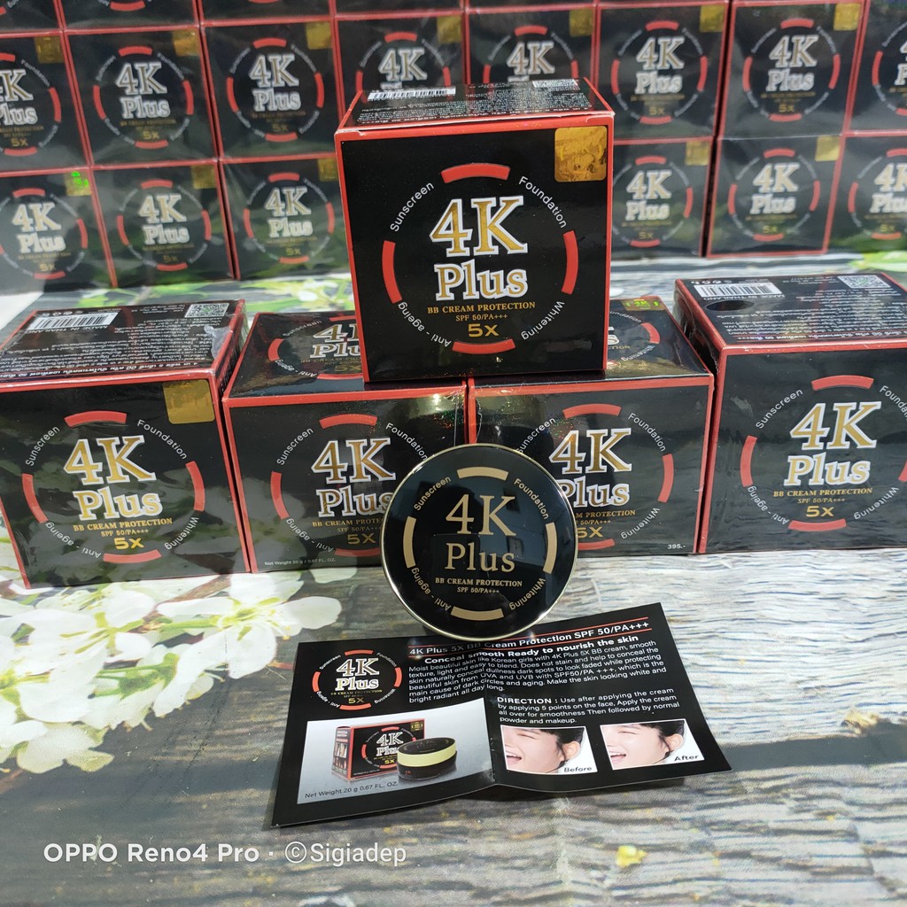 Kem nền chống nắng 4k plus Thái Lan