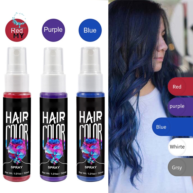 Chai Xịt Nhuộm Tóc Tạm Thời Nhanh Khô Thời Trang 30ml