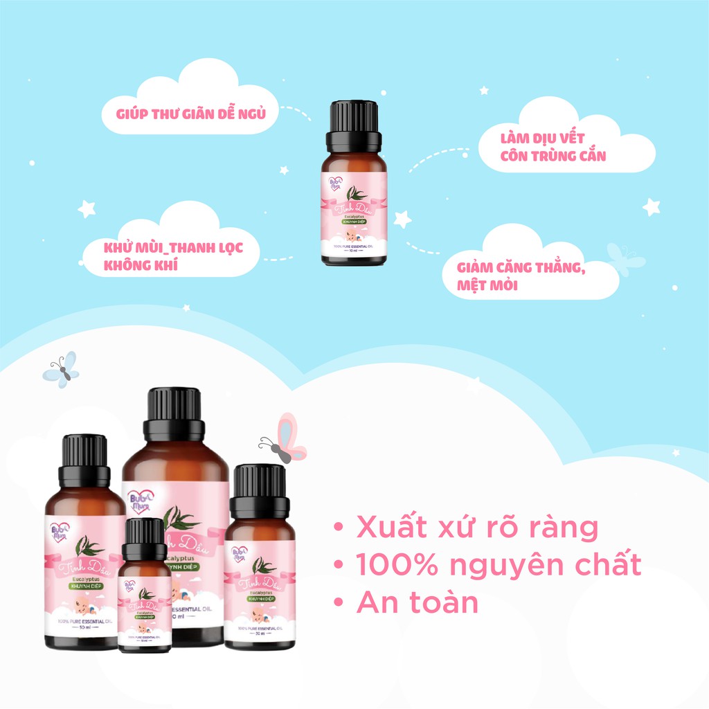 [Mã LTBAUAB20 giảm 7% đơn 99K] Tinh dầu Khuynh Diệp thiên nhiên cho bé BuB&amp;MuM 10ml