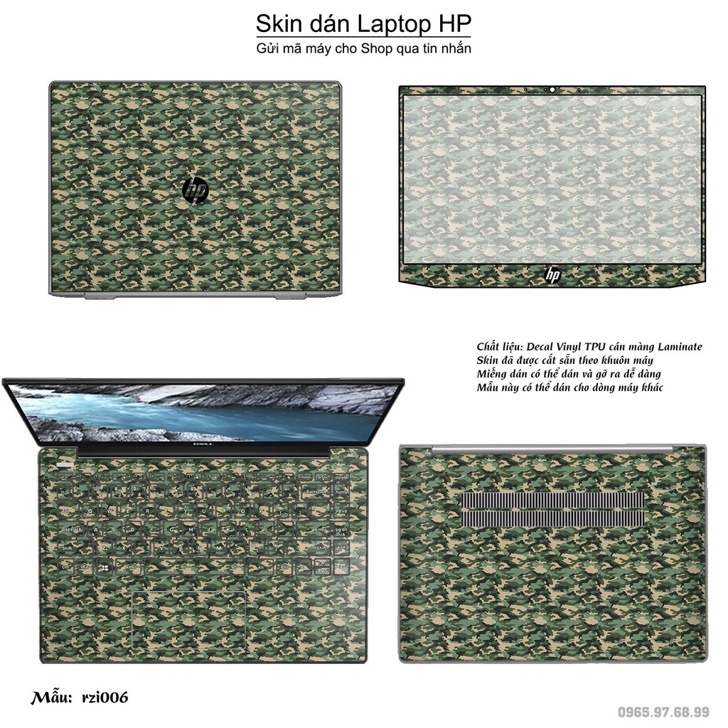 Skin dán Laptop HP in hình rằn ri _nhiều mẫu 4 (inbox mã máy cho Shop)