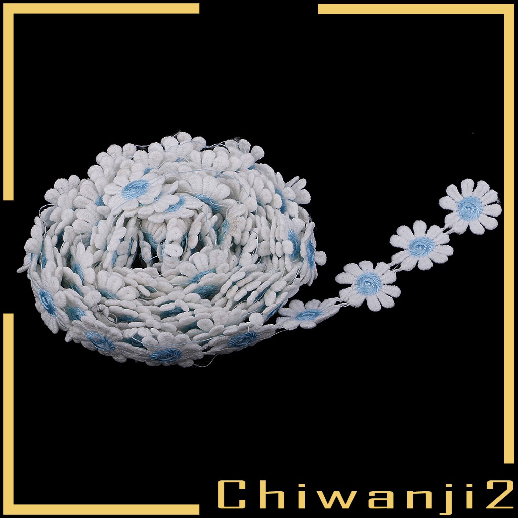 [Chiwanji2] Cắt Ren Hoa Cúc 25mm Dài 3 Yard Dùng Để May Vá